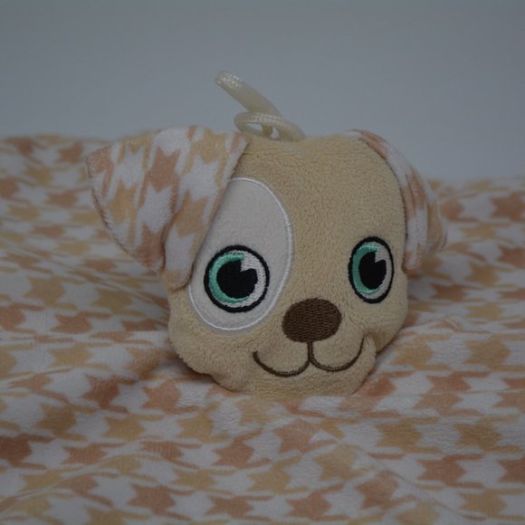 Booginhead Puppy Dog Plush Lovey Pacipal Baby Security Blanket Teether Tan White - Picture 3 of 8